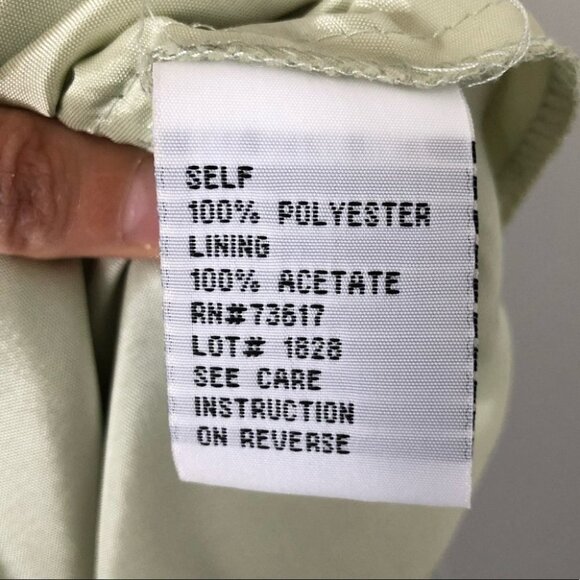 VINTAGE Karen Miller Sage Green Beaded Gown with Shawl  Size 8 - Picture 6 of 13